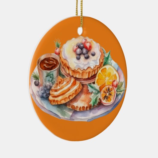 Waterverf Sweet Treats Keramisch Ornament (Rechts)