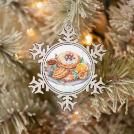Waterverf Sweet Treats Tin Sneeuwvlok Ornament