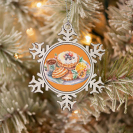Waterverf Sweet Treats Tin Sneeuwvlok Ornament