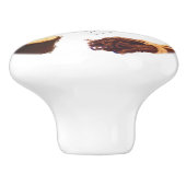 Waterverf Sweet Vanilla Orchid Monogram Keramische Knop (Zijkant)