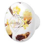Waterverf Sweet Vanilla Orchid Monogram Keramische Knop (Rechts)