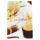 Waterverf Sweet Vanilla Orchid Monogram Medium Cadeauzakje (Voorkant)