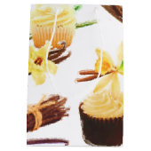 Waterverf Sweet Vanilla Orchid Monogram Medium Cadeauzakje (Achterkant)