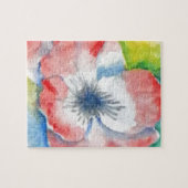 Waterverf Sweetpea Flower Art Legpuzzel (Horizontaal)