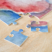 Waterverf Sweetpea Flower Art Legpuzzel (Zijkant)