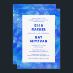 Waterverf Swirl Blue Custom Bar Bat Mitzvah Kaart<br><div class="desc">Perfecte kaart om een vleermuis mitswa, bar mitswa of andere joodse viering aan te kondigen! Hand gemaakte kunst voor jou. VOLLEDIG ! Klik op "Personaliseren" hierboven om de tekst te bewerken. Klik op "bewerken met ontwerpgereedschap" om de lettertypen, kleuren en plaatsingen aan te passen en om het ontwerp aan de...</div>