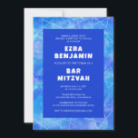 Waterverf Swirl Star Custom PHOTO Bar Bat Mitzvah Kaart<br><div class="desc">Perfecte kaart om een bat mitswa, bar mitswa of andere Joodse viering aan te kondigen! Met de hand gemaakte kunst voor jou. VOLLEDIG ! Klik hierboven op "Personaliseren" om de tekst te bewerken en uw eigen foto aan de achterkant toe te voegen. Klik op "bewerken met ontwerpgereedschap" om de lettertypen,...</div>