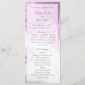 Waterverf Swirl Wedding Programma Paarse Programmakaart (Voorkant)