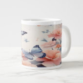 Waterverf symfonie met sierlijke vlinders grote koffiekop (Voorkant rechts)