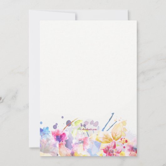 Waterverf Symfonie Uitnodiging (Achterkant)