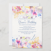 Waterverf Symfonie Uitnodiging (Voorkant)