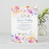 Waterverf Symfonie Uitnodiging (Staand voorkant)