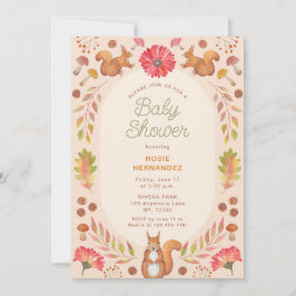 Waterverf Symmetrische Herfst Thema Baby shower Kaart