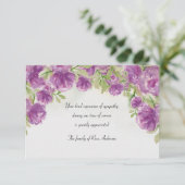 Waterverf Sympathie Hartelijk dank Bedankkaart (Staand voorkant)