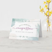 Waterverf Sympathie met hartgevoede compassie Kaart (Gele Bloem)