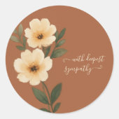  Waterverf sympathie Ronde Sticker (Voorkant)