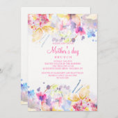 Waterverf Symphony Moederdag Uitnodiging (Voorkant / Achterkant)