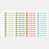 Waterverf T-rex Dinosaurus met Aangepaste Kinder N Labels (Vel)