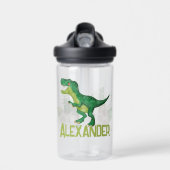 Waterverf T-rex Dinosaurus met Aangepaste Kinder N Waterfles (Voorkant)