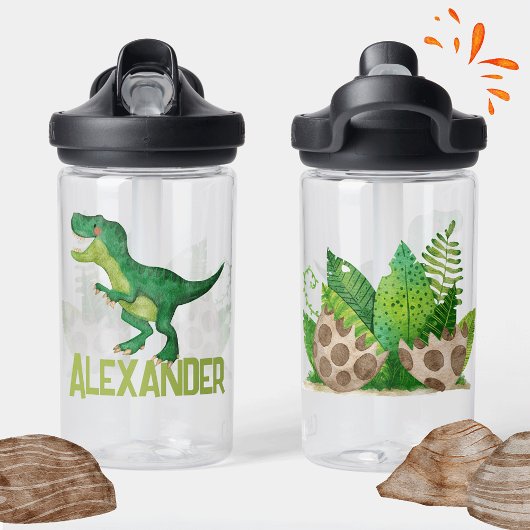 Waterverf T-rex Dinosaurus met Aangepaste Kinder N Waterfles