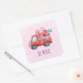 Waterverf 'T Roodliefhebber van mijnen' Vierkante Sticker (Envelop)