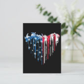 Waterverf T-Shirt Cute Animal Heart Briefkaart (Staand voorkant)