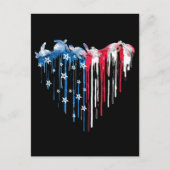 Waterverf T-Shirt Cute Animal Heart Briefkaart (Voorkant)