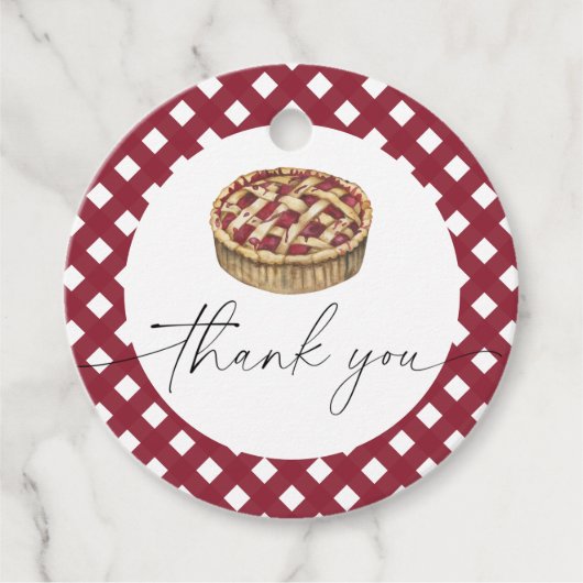 Waterverf taart baby shower Dank u Bedankjes Labels (Voorkant)