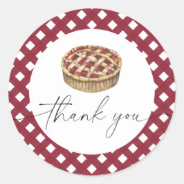 Waterverf taart baby shower Dank u Ronde Sticker