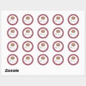 Waterverf taart babyshower bedankt ronde sticker (Vel)