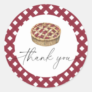 Waterverf taart babyshower bedankt  ronde sticker