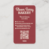  Waterverf taart Elegant bloemontwerp Visitekaartje (Achterkant)