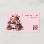 Waterverf taart Elegante professionele banketbakke Visitekaartje (Voorkant)