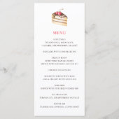 Waterverf taart of pie. Eenvoudig bakkerij cafe de Menu (Voorkant)