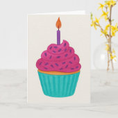 Waterverf Taartje Groet Kaart (Gele Bloem)