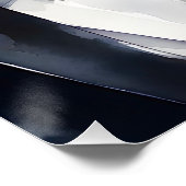 Waterverf Tabby Cat in een Tuxedo en Black Bow Str Perfect Poster (Hoek)