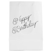 Waterverf Tabby Kitten voor Verjaardag Medium Cadeauzakje (Achterkant)