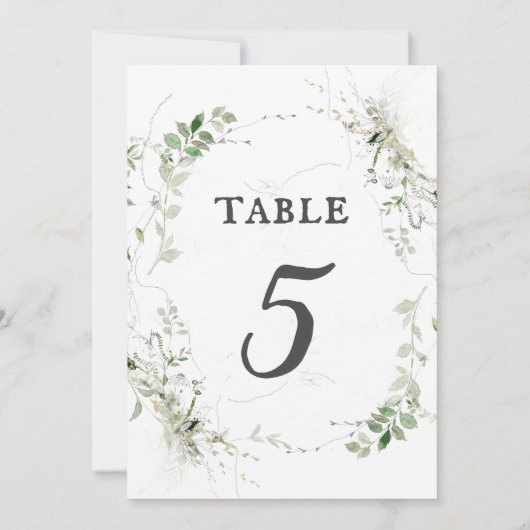 Waterverf tabel nummer Kaart van de Earthy Greener (Achterkant)