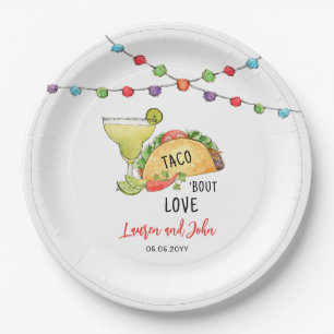 Waterverf Tacos en Margarita Vrijgezellenfeest Papieren Bordje