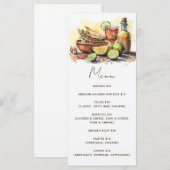 Waterverf tacos fiesta party Mexicaans voedselcafé Menu (Voorkant / Achterkant)