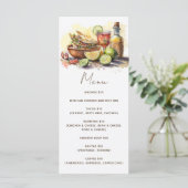 Waterverf tacos fiesta party Mexicaans voedselcafé Menu (Staand voorkant)