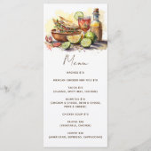 Waterverf tacos fiesta party Mexicaans voedselcafé Menu (Voorkant)