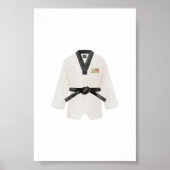 Waterverf  Taekwondo dobok poster (Voorkant)