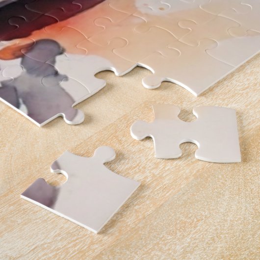 Waterverf tafel van Mexicaans eten Legpuzzel (Zijkant)