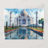 Waterverf Taj Mahal India Landmark Briefkaart (Voorkant)
