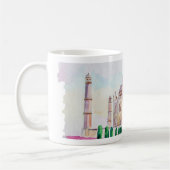 Waterverf Taj Mahal Koffiemok (Links)