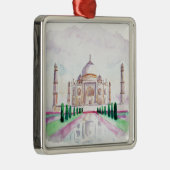 Waterverf Taj Mahal Metalen Ornament (Rechts)