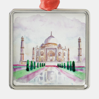 Waterverf Taj Mahal Metalen Ornament