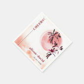 Waterverf tak en maan Japandi CHEERS bruiloft Servet (Hoek)