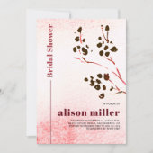 Waterverf tak en maan Japandi vrijgezellenfeest Kaart (Voorkant)